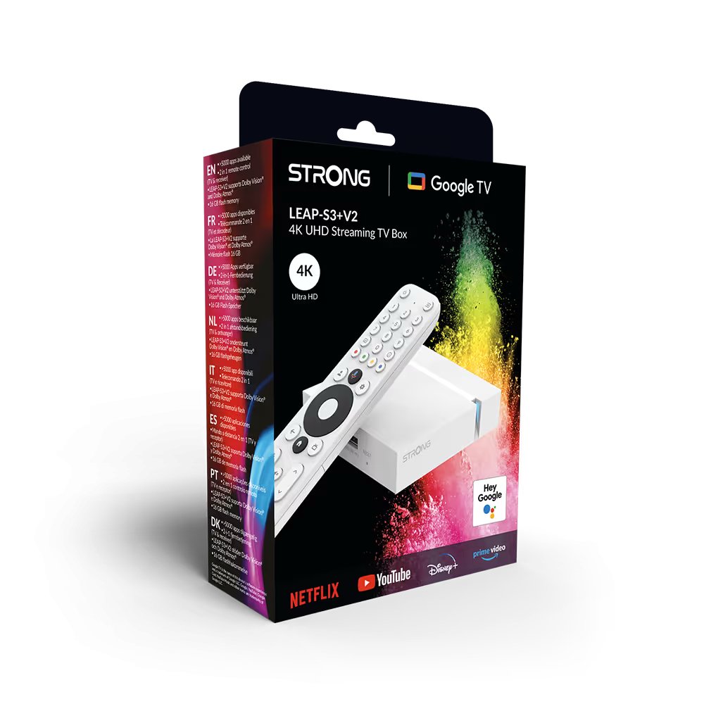 Strong 4K GOOGLE TV BOX Leap S3+V2